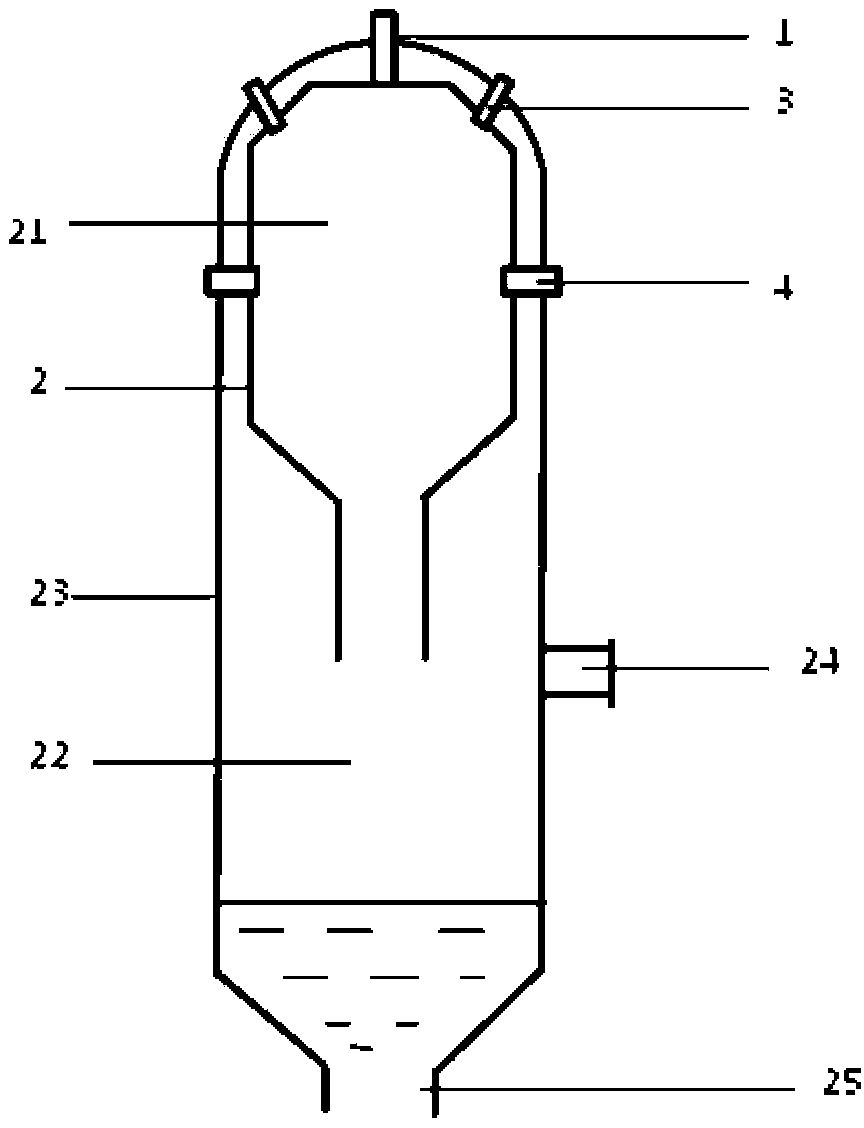 Gasification chamber with top-mounted nozzles and gasification furnace with gasification chamber