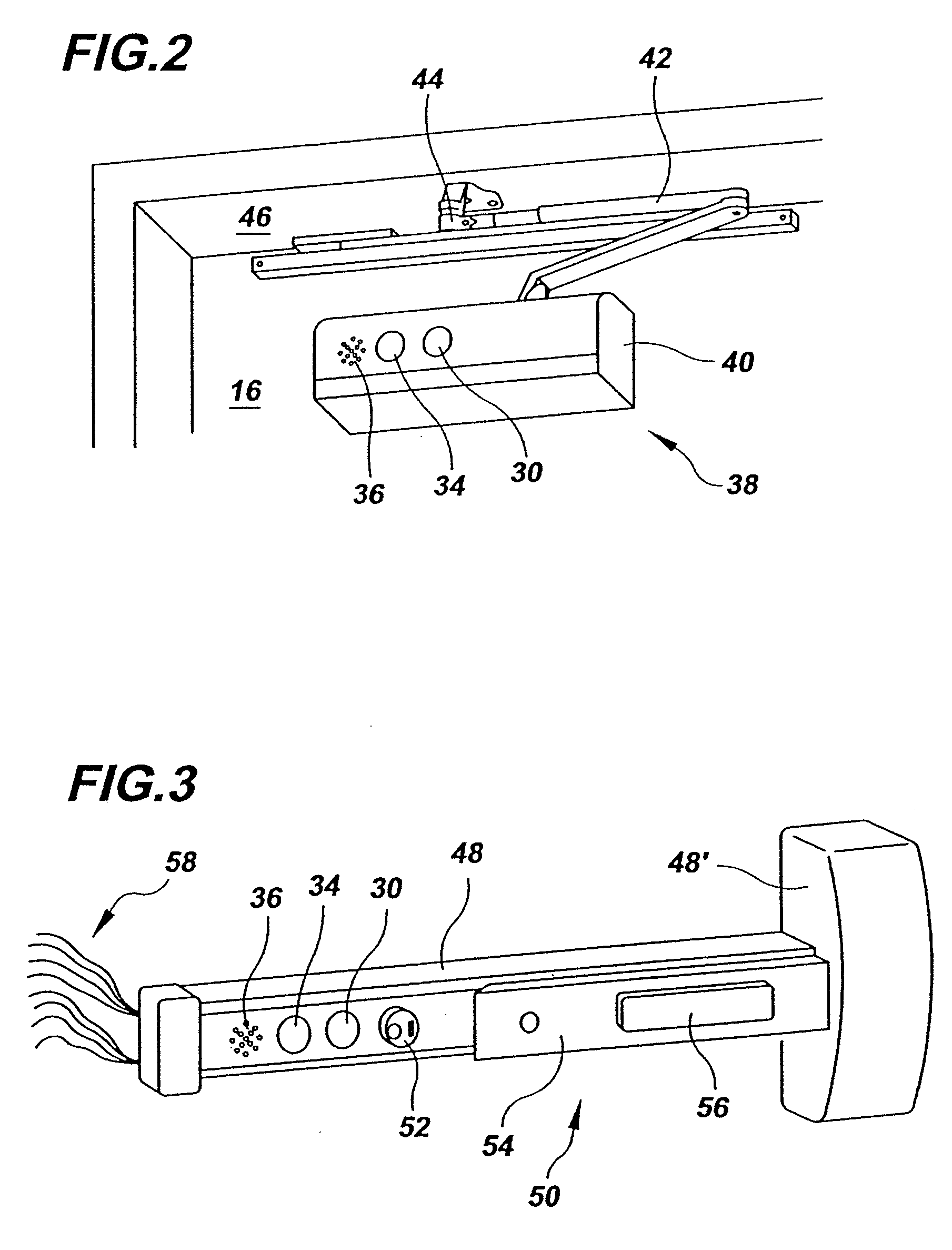 Integrated fire exit alert system