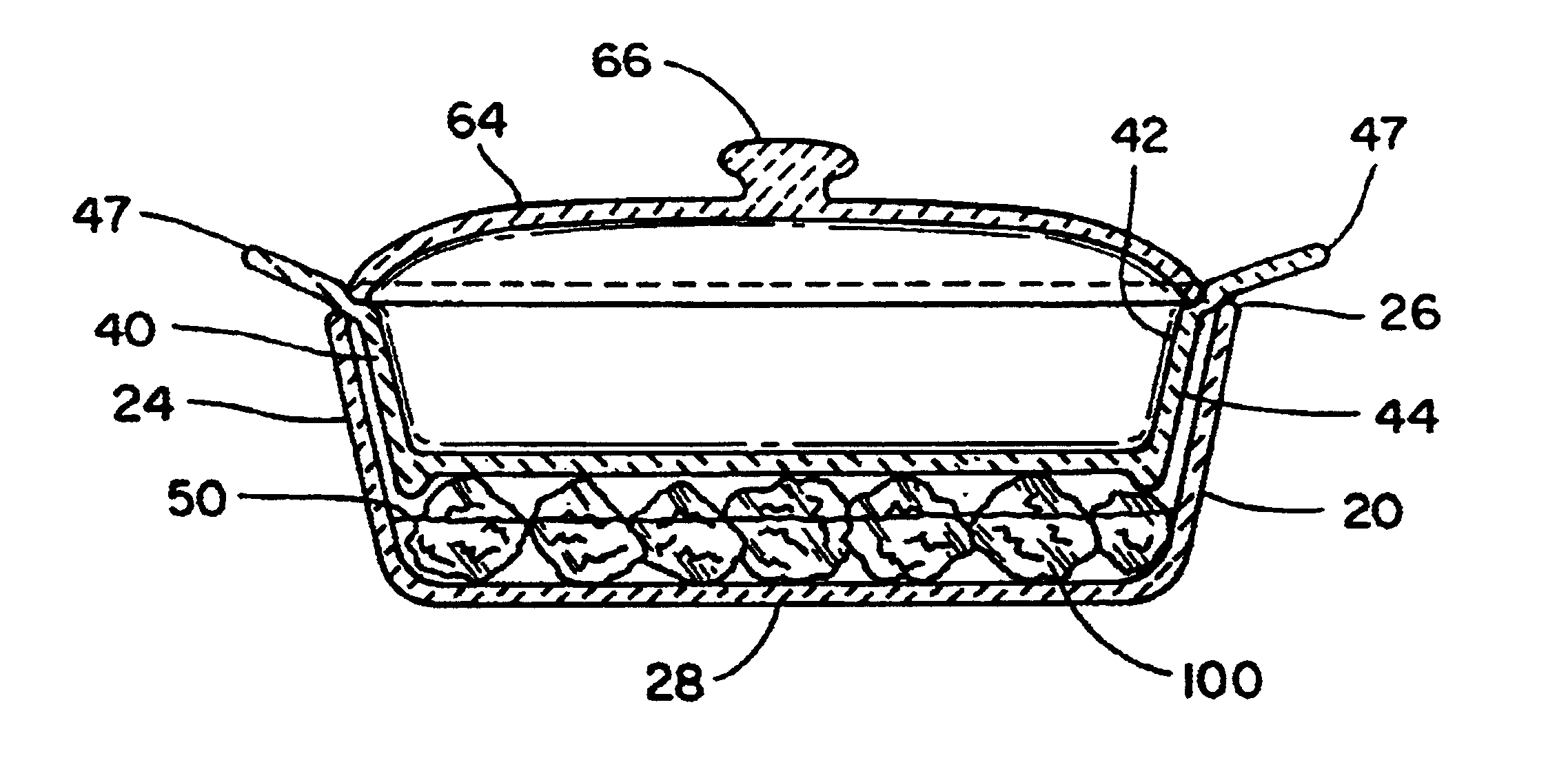 Container assembly for maintaining container contents in a desired ambient temperature