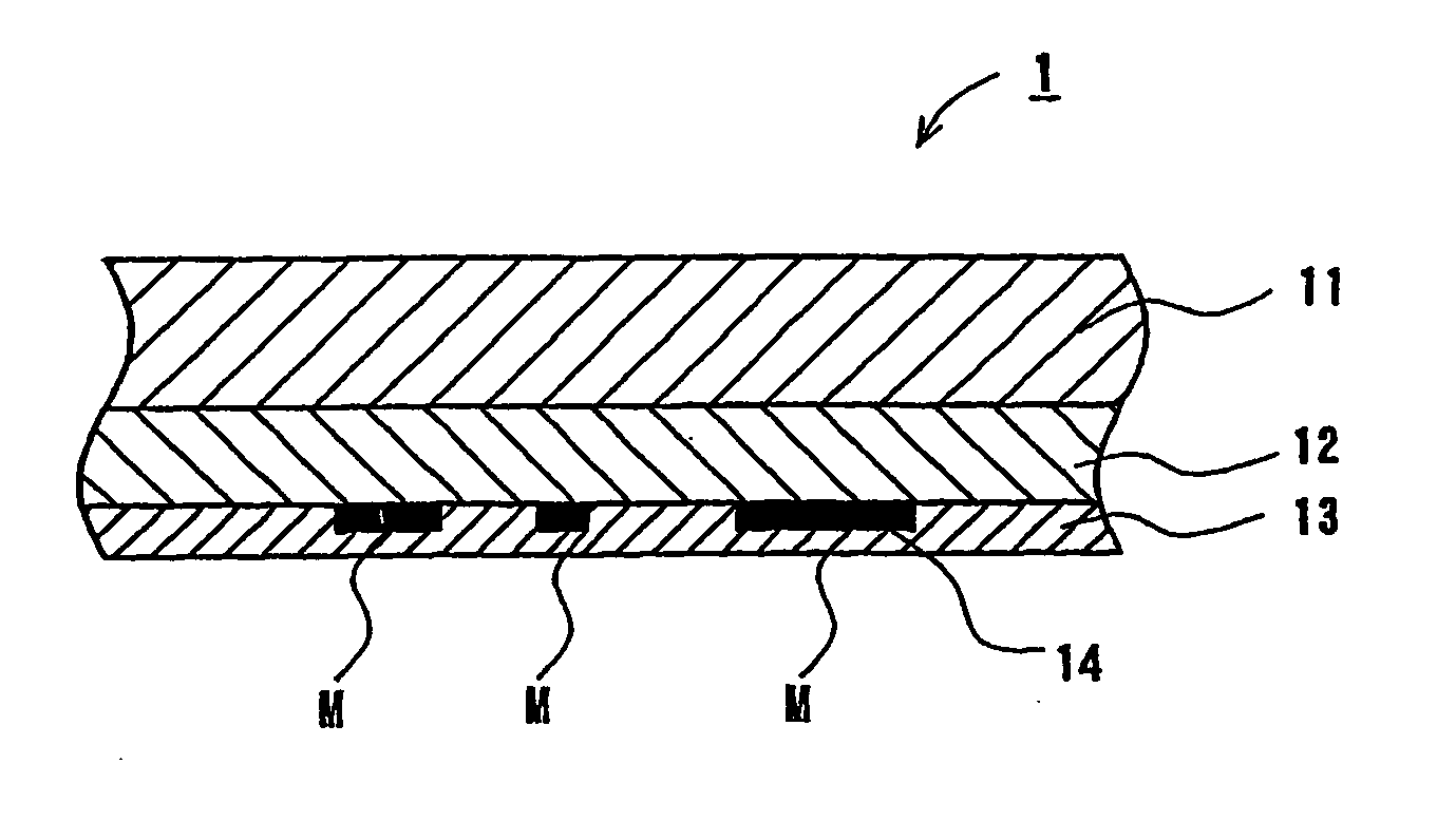 Mark transfer tape, mark transfer tape cartridge, and mark transfer tool