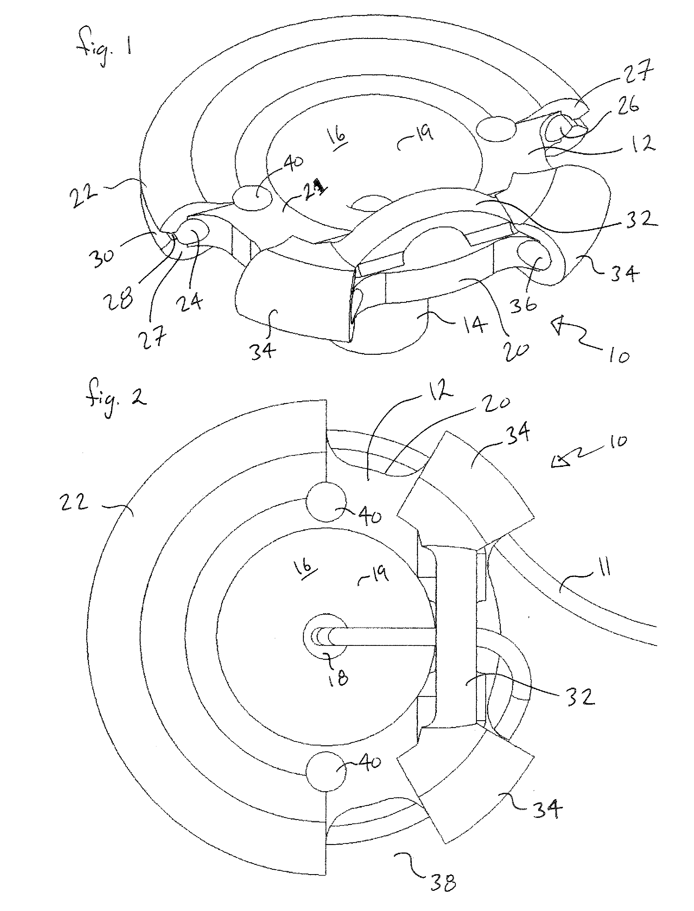 Anchoring device for securing intracranial catheter or lead wire to a patient's skull