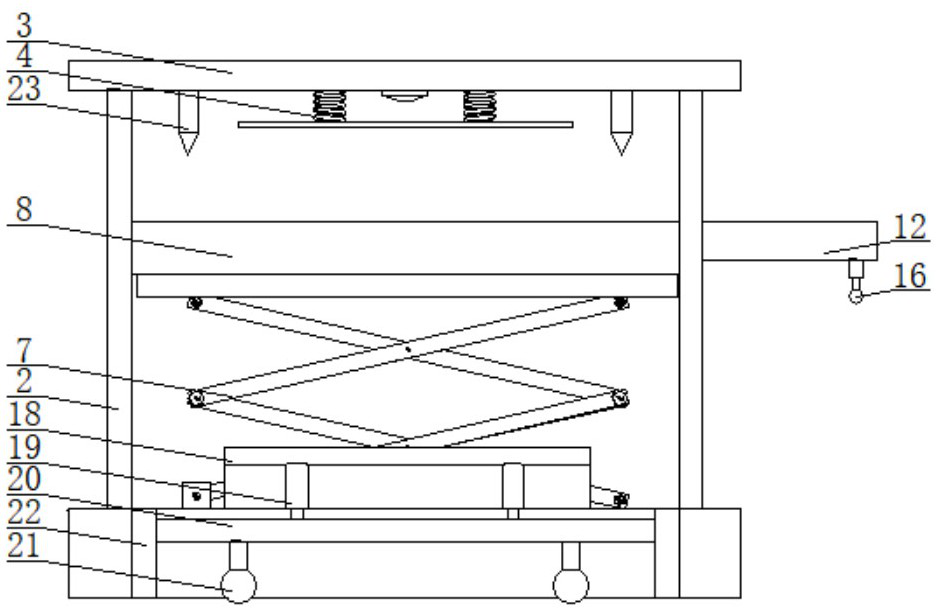 Vertical lifting device in construction