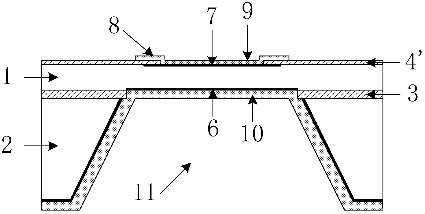 Ultra-thin silicon PIN high energy particle detector based on bonding substrate and manufacturing method thereof