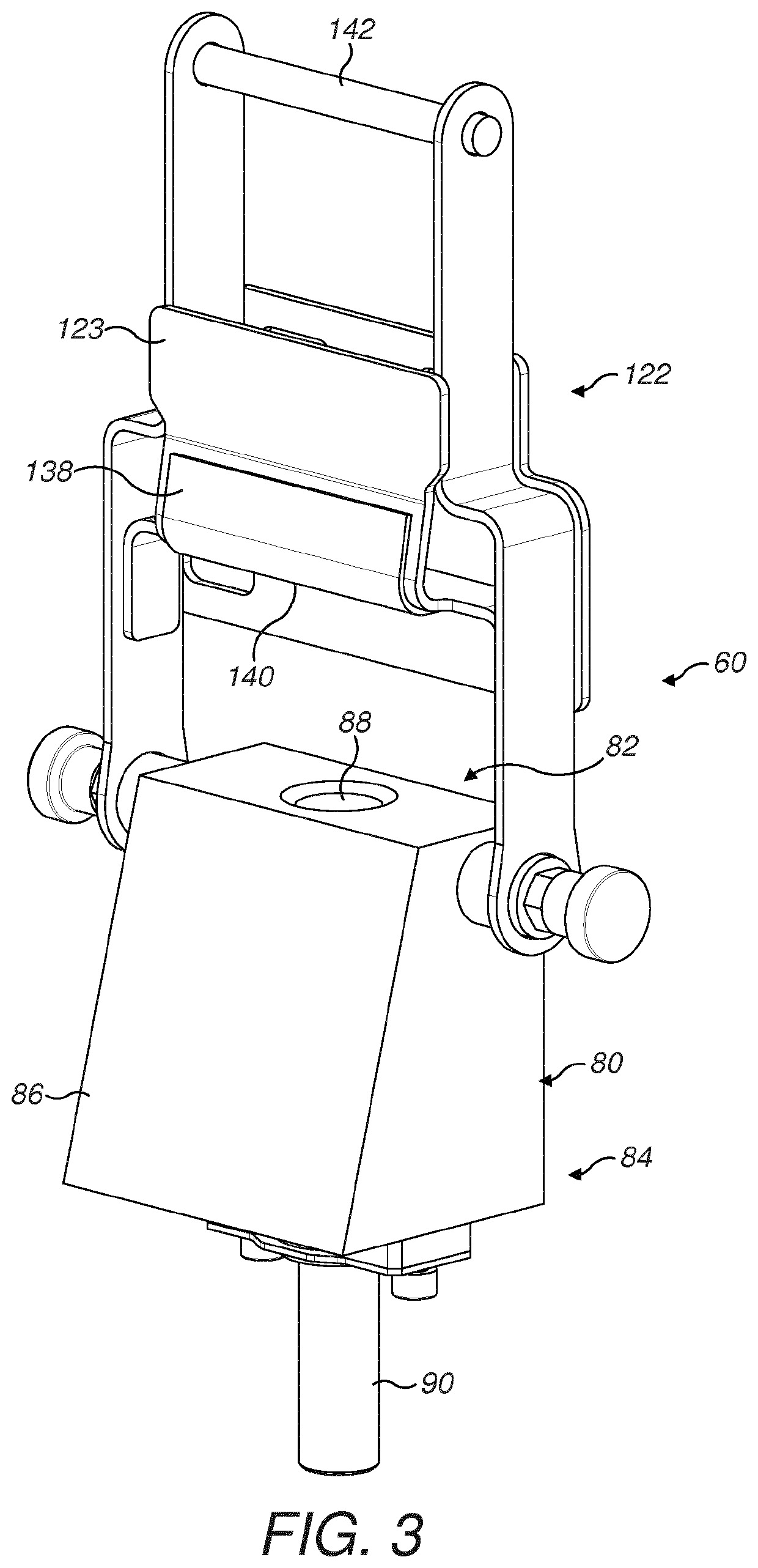 Locking device  for locking a hammer to a rotor in a horizontal shaft impact crusher