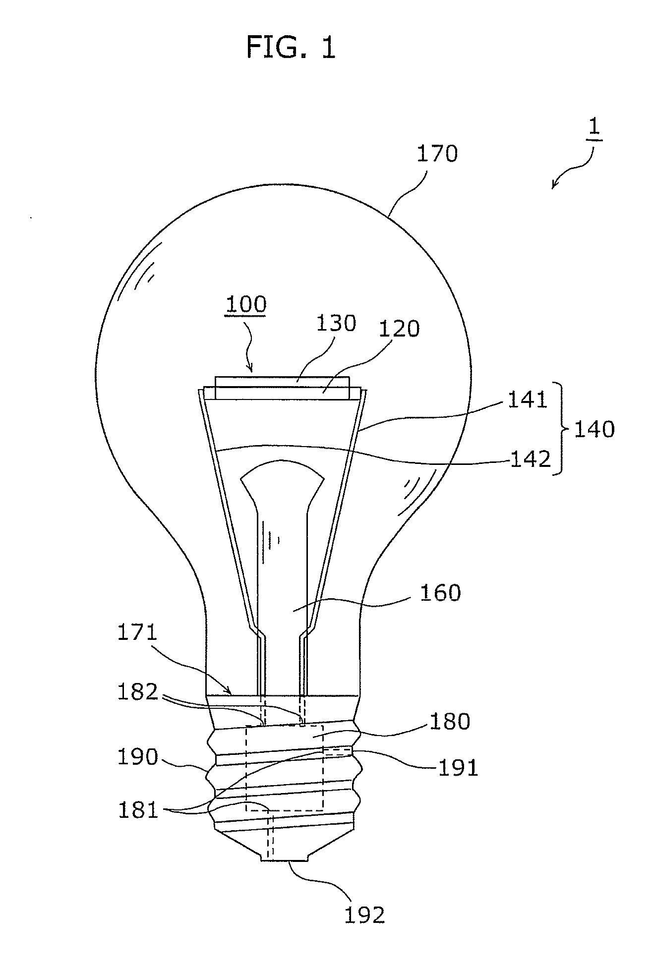 Light bulb shaped lamp