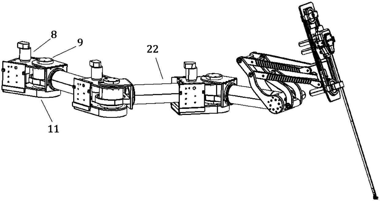 Modularized joint of cooperative positioning arm for minimally invasive surgery robot