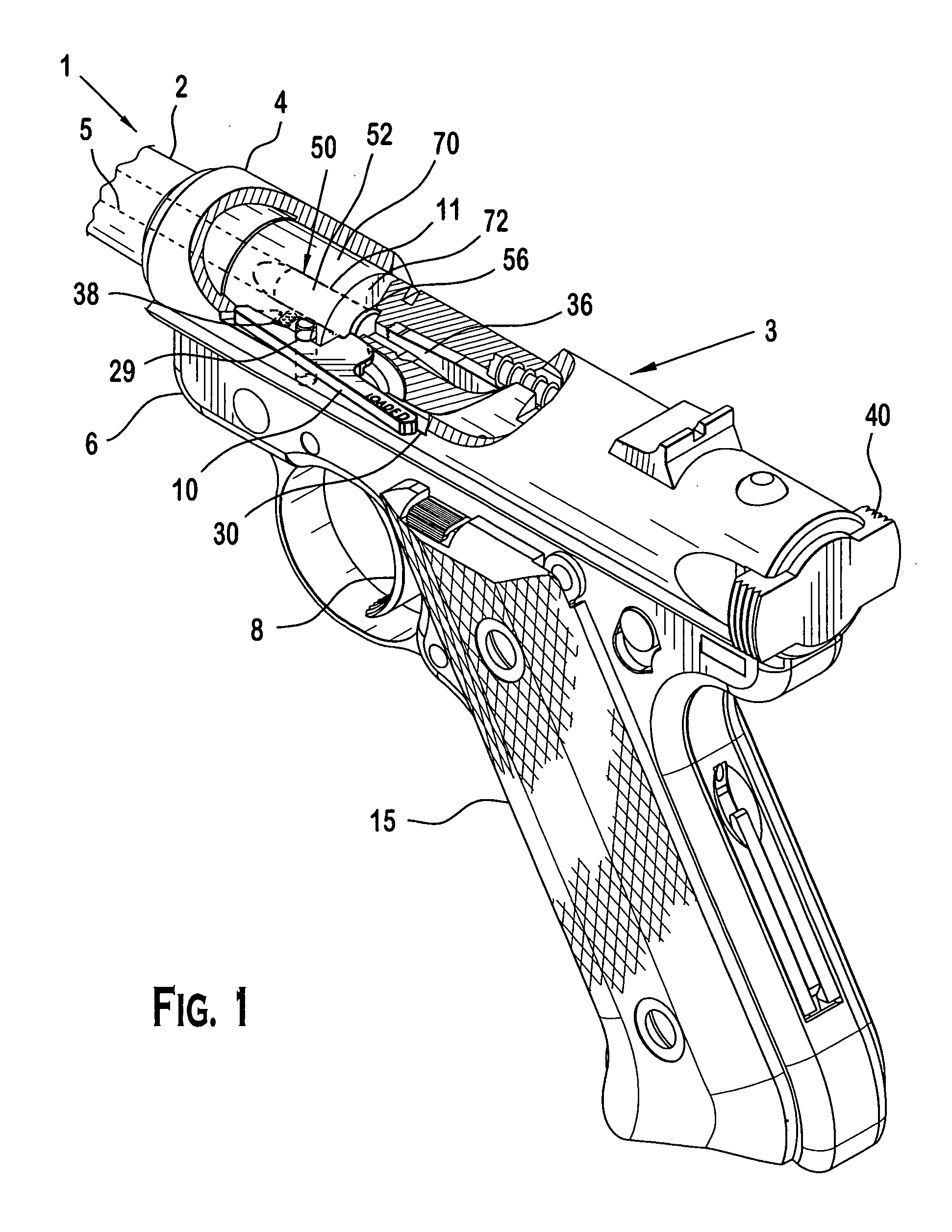 Method for indicating loaded firearm chamber pistol with loaded chamber indicator