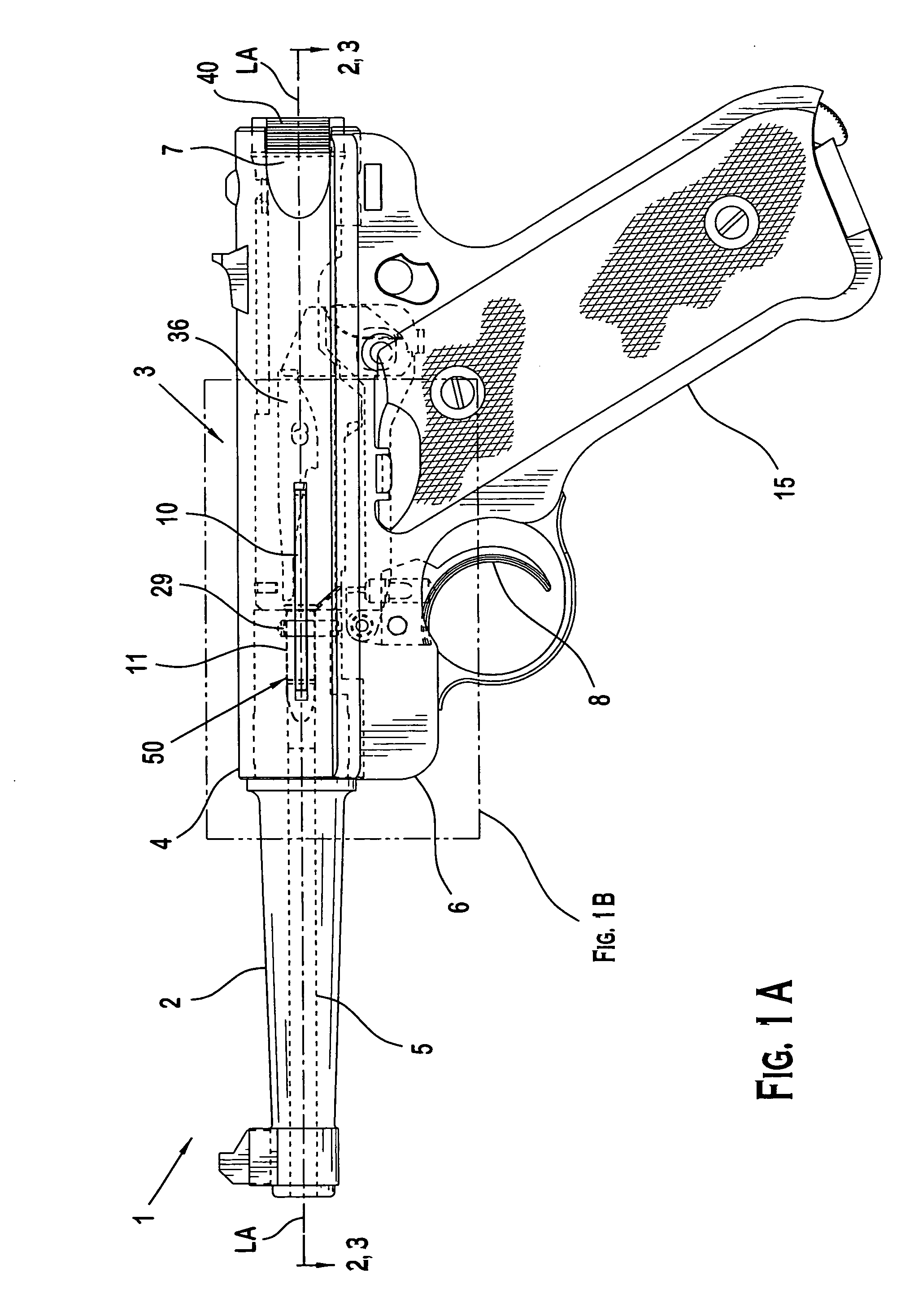 Method for indicating loaded firearm chamber pistol with loaded chamber indicator