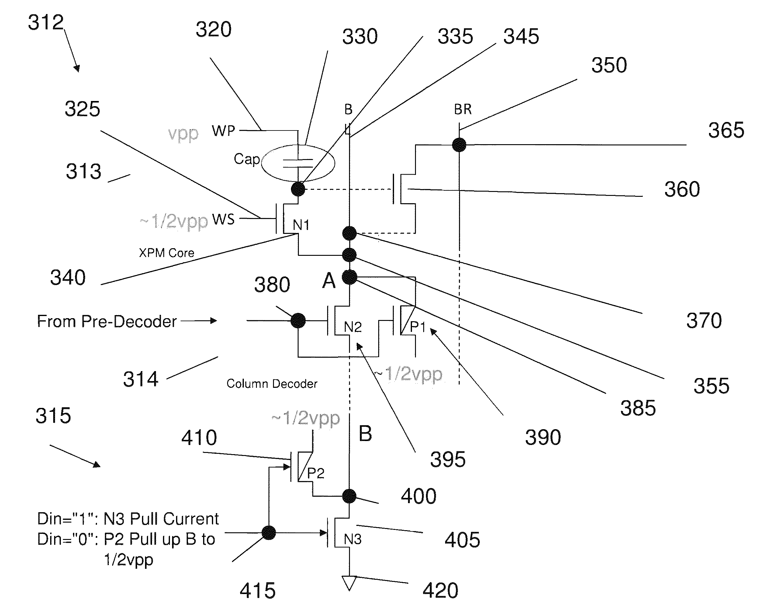 Low voltage and low power memory cell based on nano current voltage divider controlled low voltage sense MOSFET