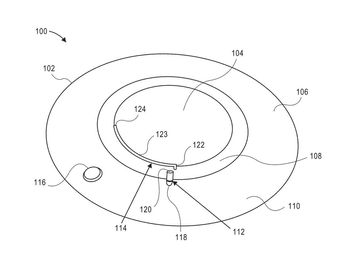 Contact lens with metered liquid system