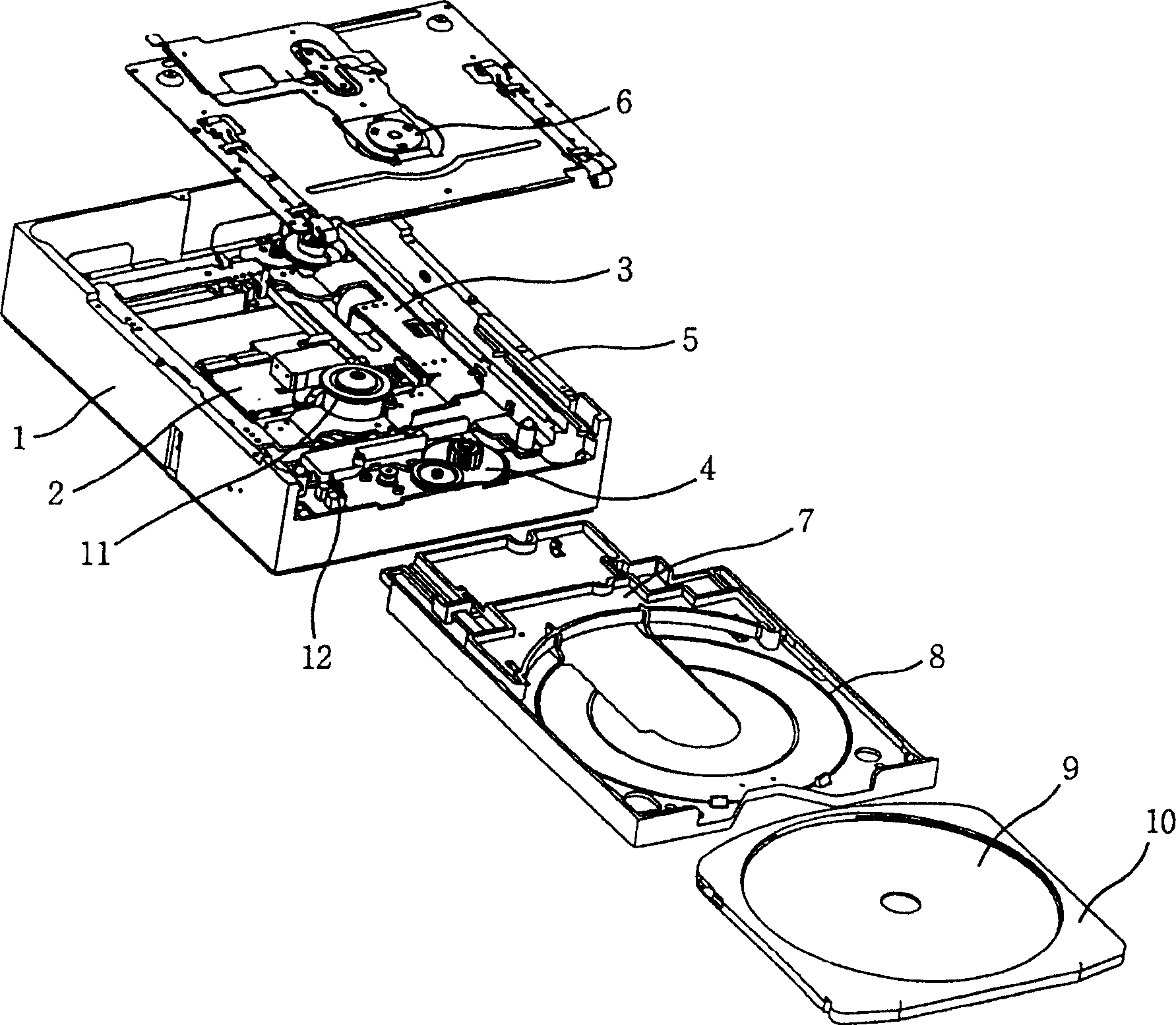 Optical disk loading method of optical disk drive and optical disk discriminating device