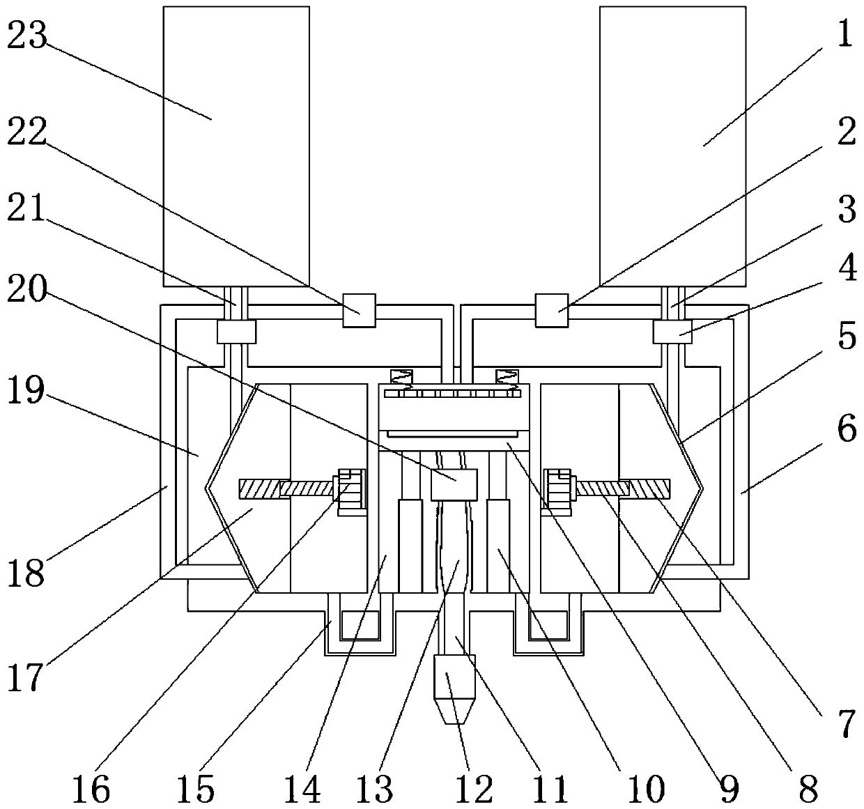 Anesthetizing device capable of performing anaesthetic concentration adjusting