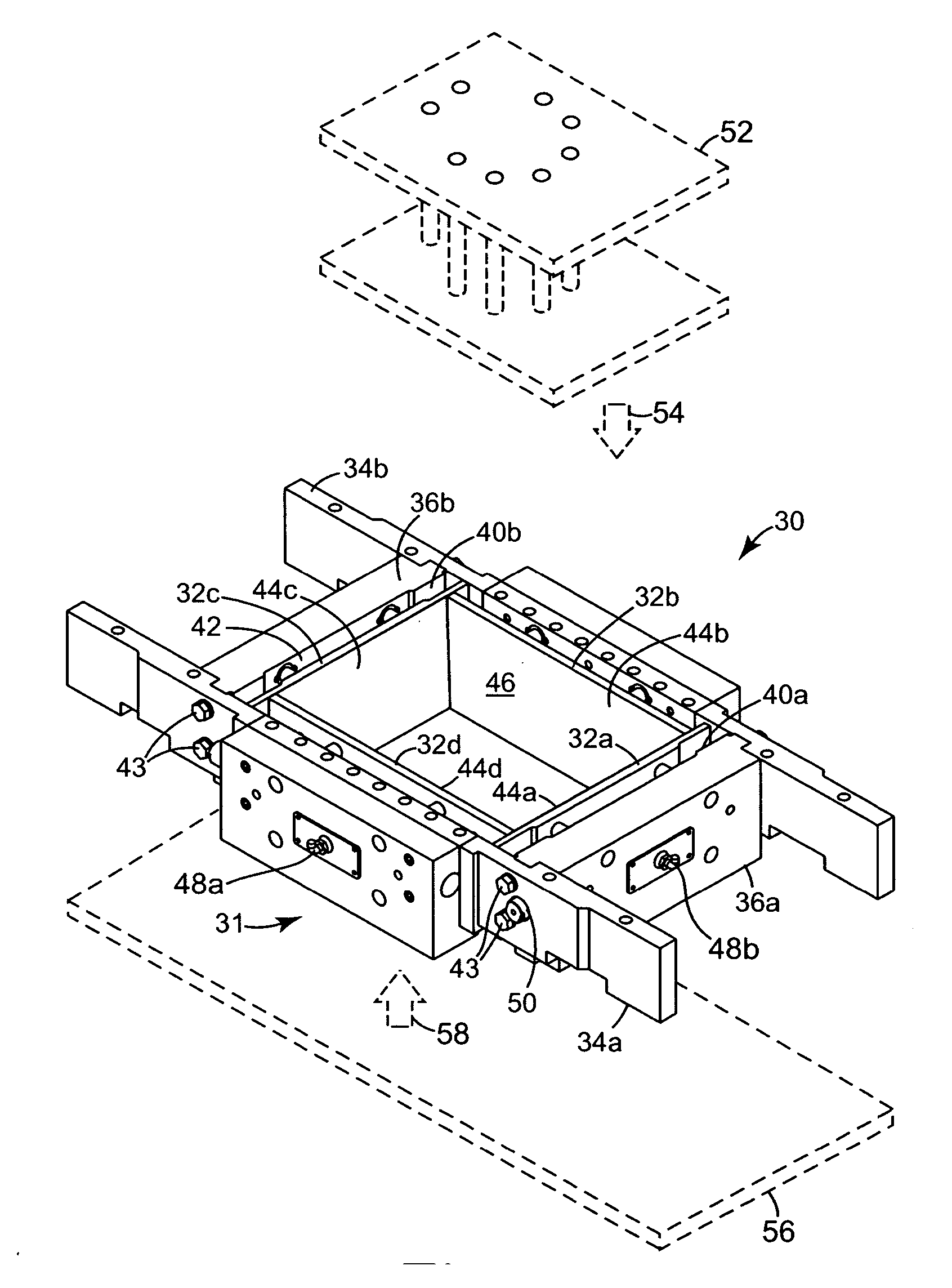 Concrete block mold with moveable liner