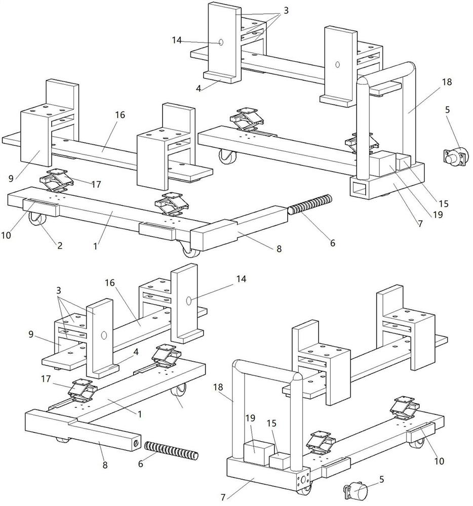 Circulating water pump motor carrying device