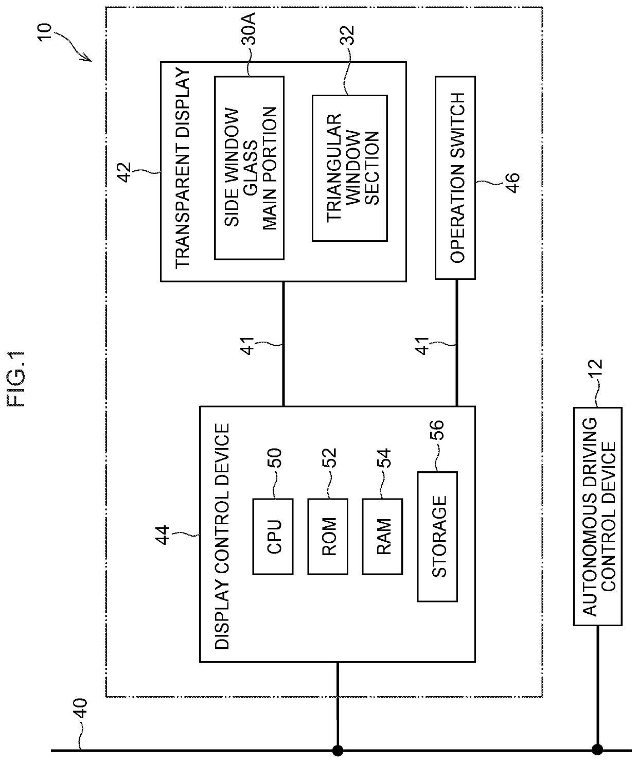 Vehicle display device