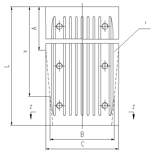 Crystallizer narrow copper plate for solving continuous casting blank corner defects