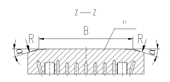 Crystallizer narrow copper plate for solving continuous casting blank corner defects