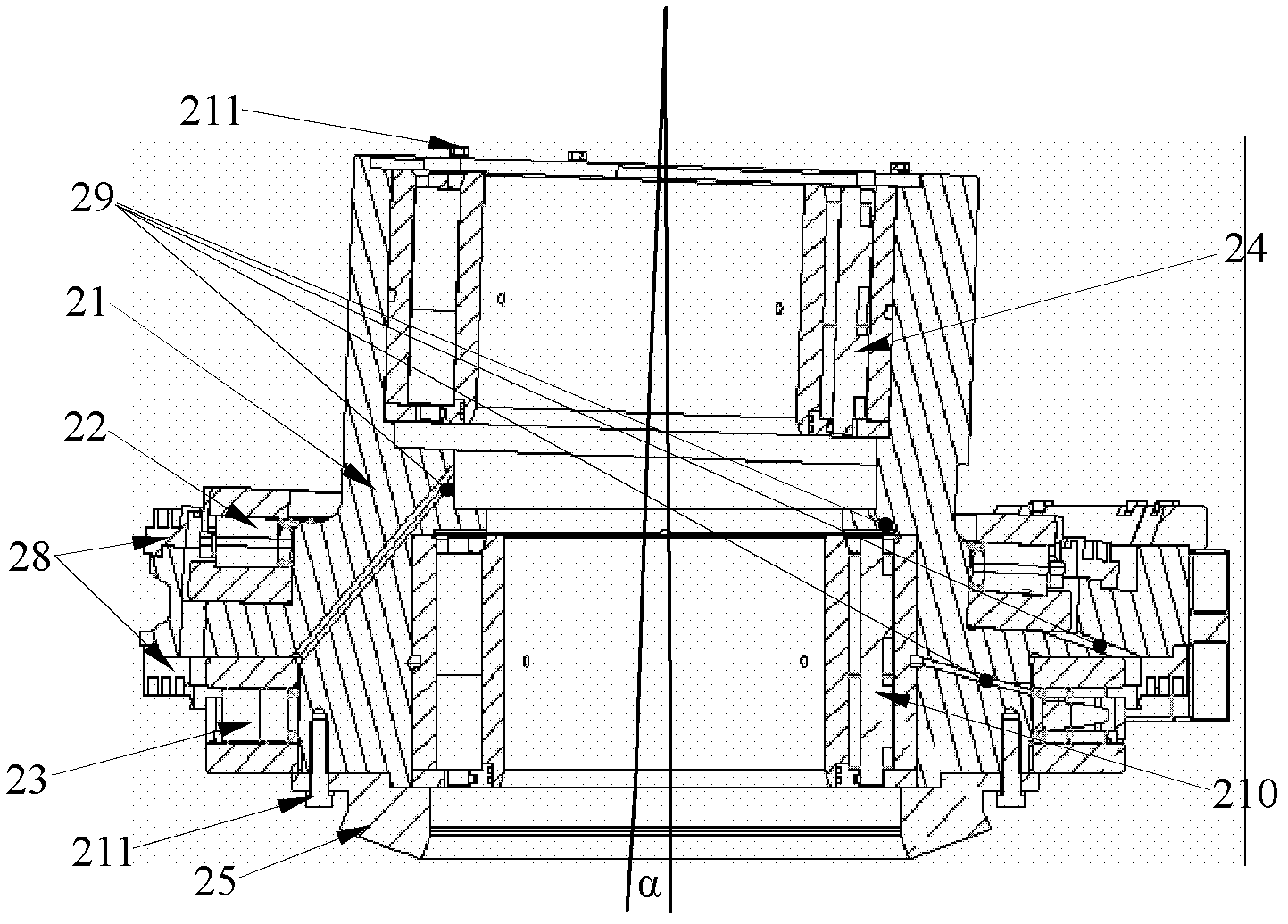 Multi-cylinder hydraulic antifriction bearing taper crusher