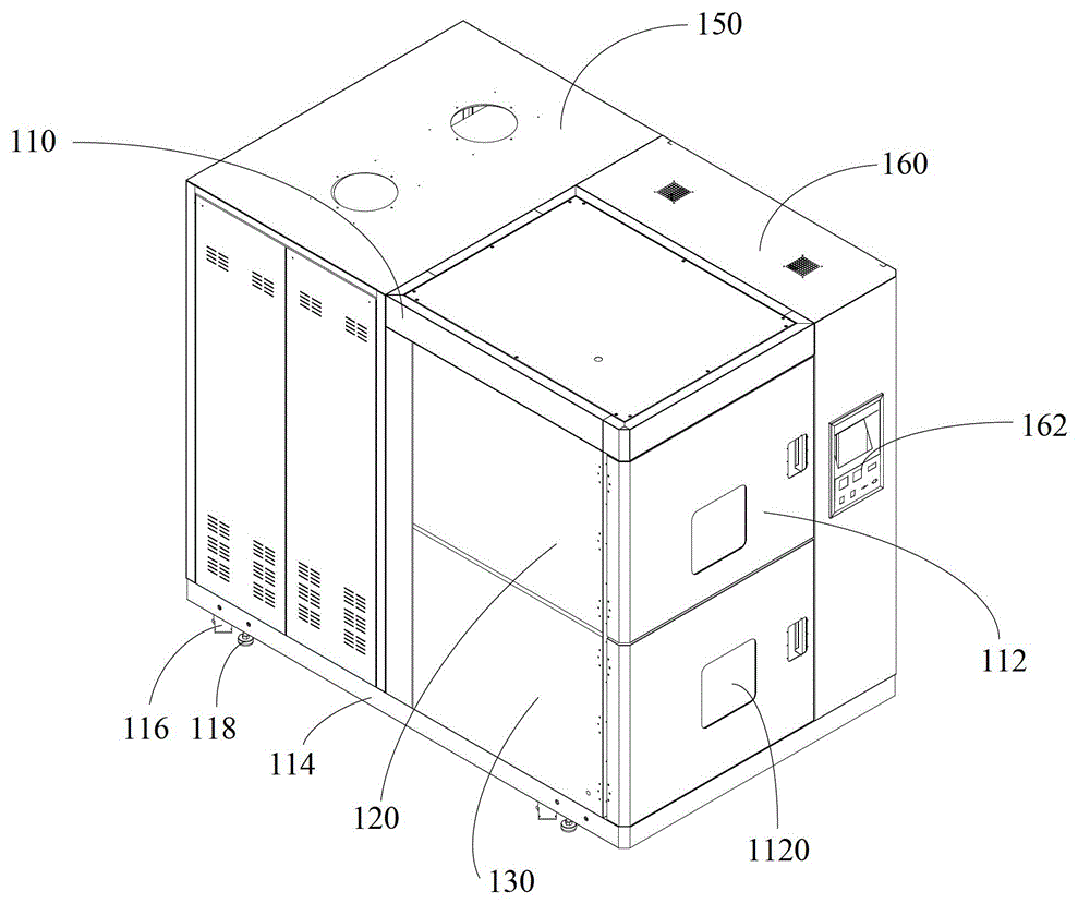 Two-box type impact testing box