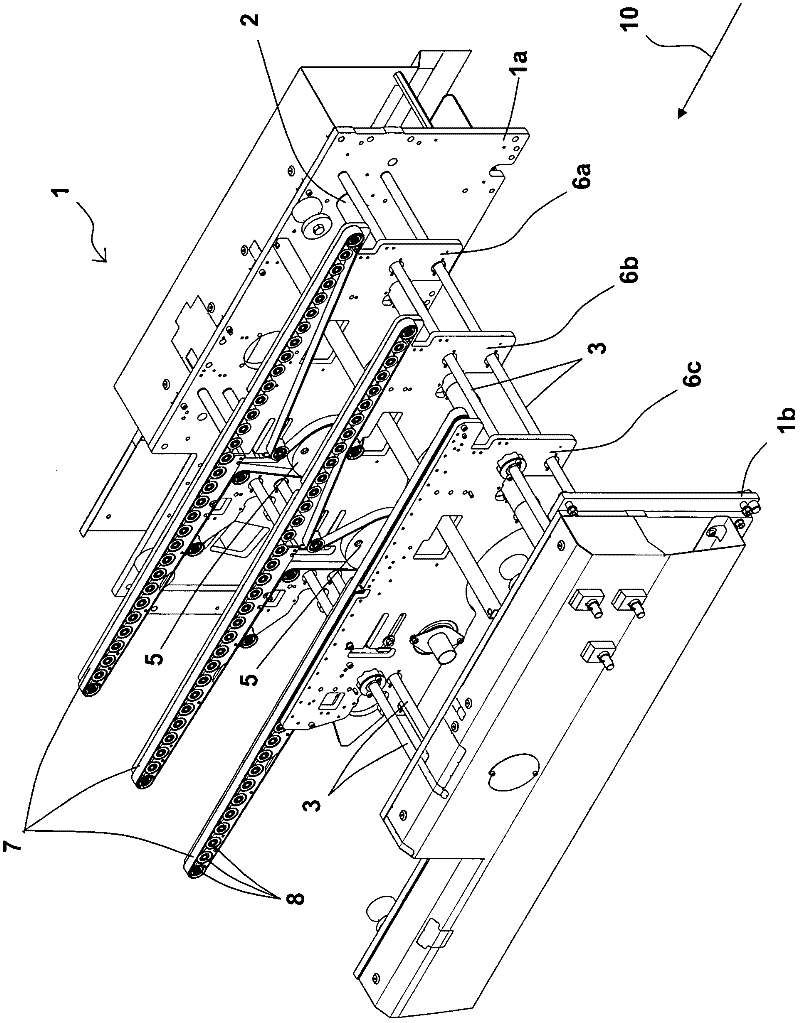 Folding device and method for folding-gluing machine