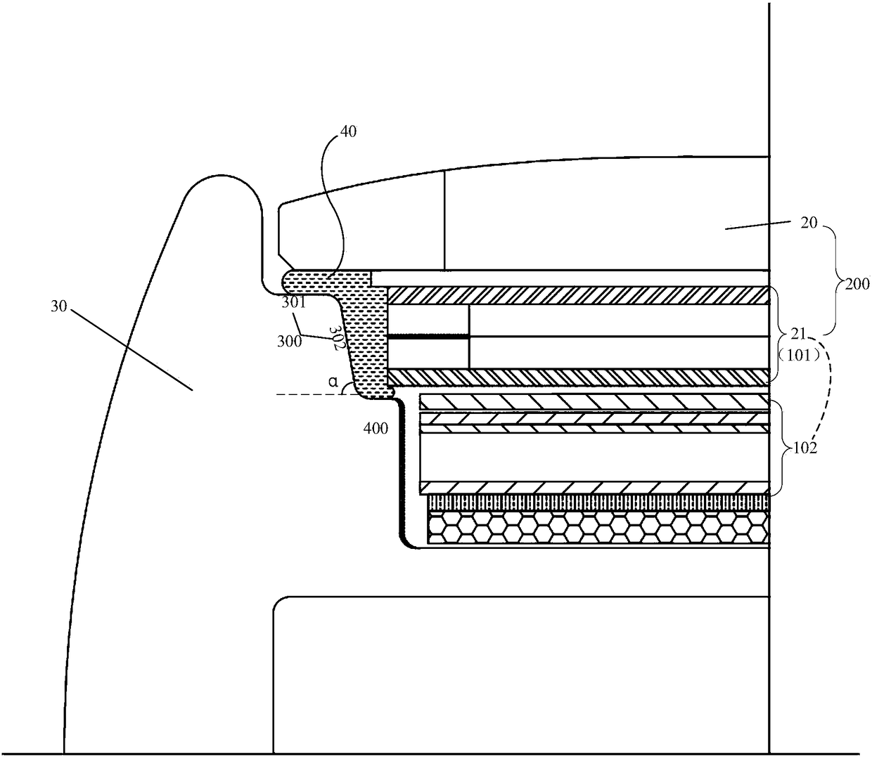 Middle shell, electronic equipment and assembling method thereof