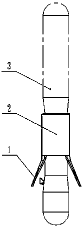 A kind of elastic support type resin anchoring agent anti-fall tail fin and injection anchoring method