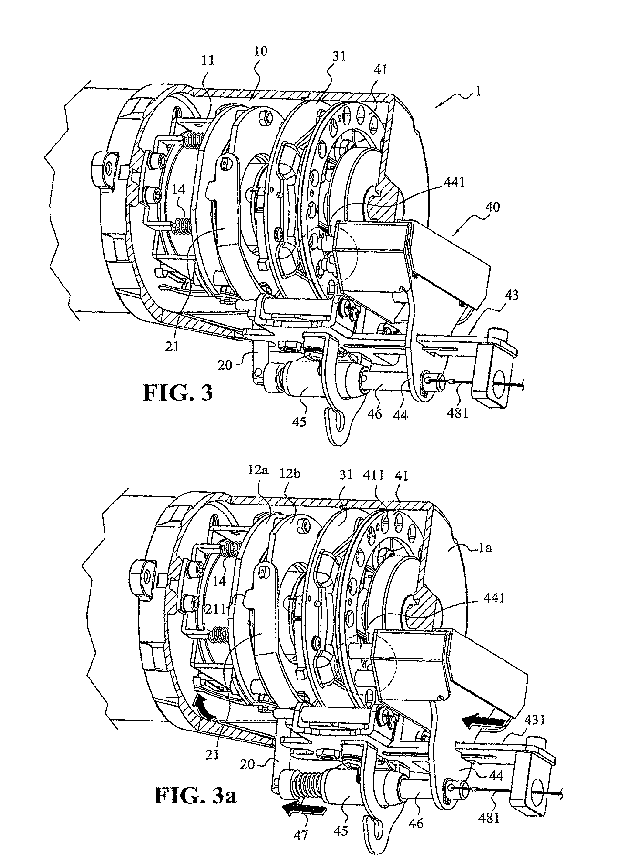 Brake release device attached to a door machine