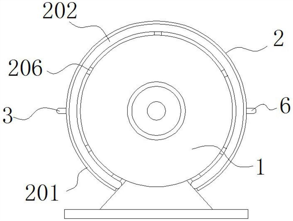 A heat dissipation system with noise reduction function for an engine that is easy to disassemble and assemble