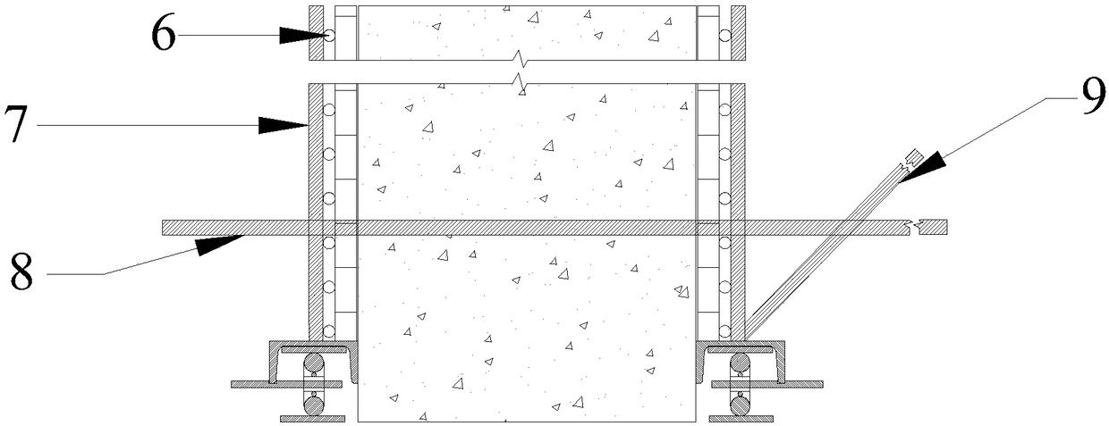 Device and method suitable for cover culvert wall body template moving construction