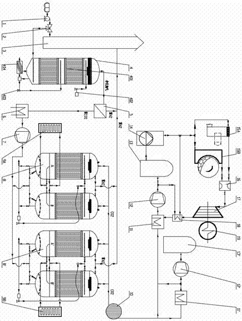 Continuous trapping and generating apparatus for carbon dioxide in cement kiln flue gas