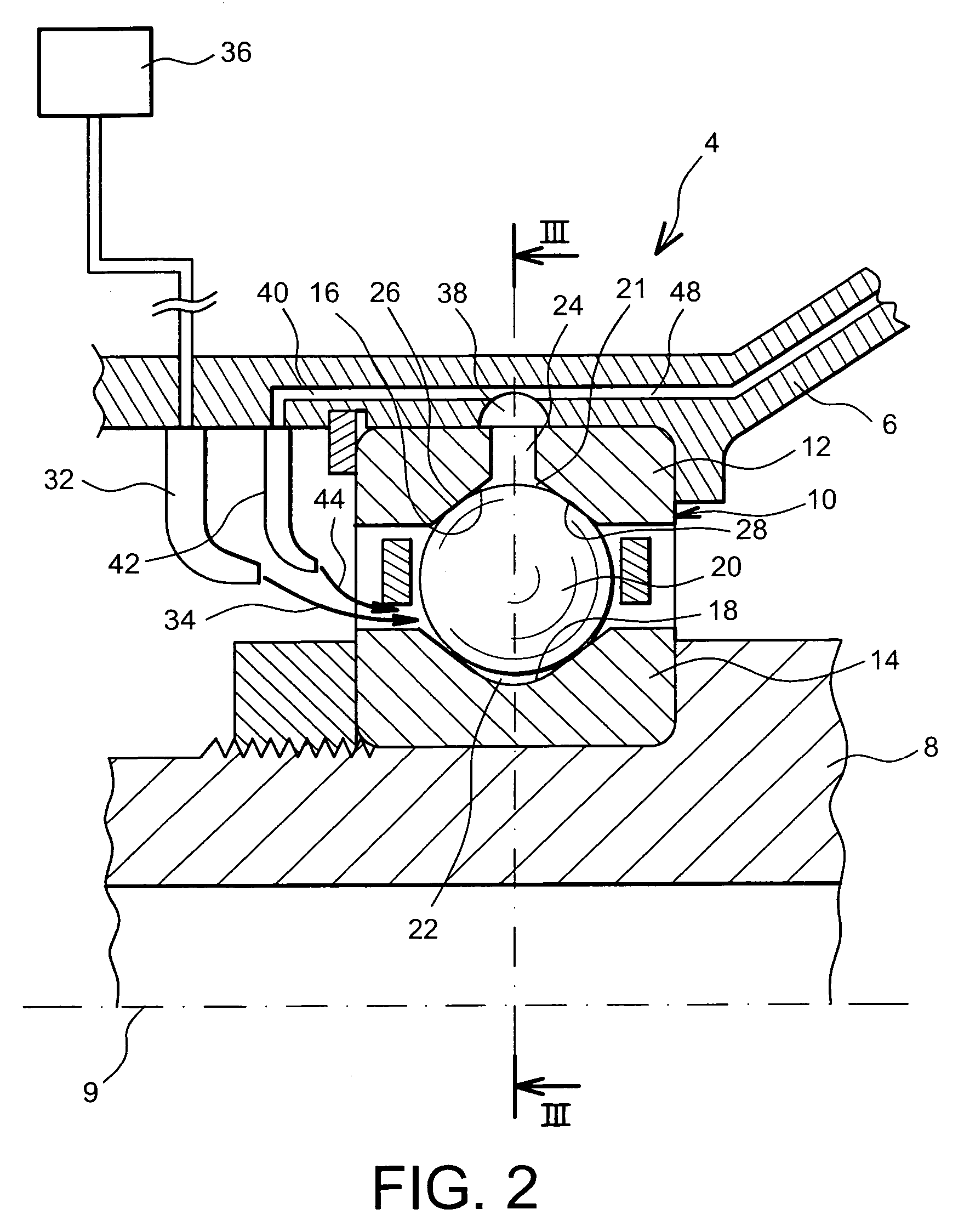 Bearing assembly comprising double injection of liquid lubricant, and aeronautical vehicle comprising at least one such assembly