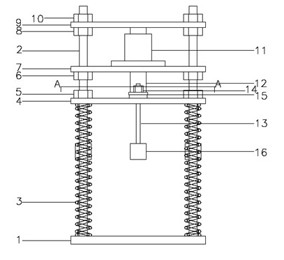 Tensile loading device for testing permeability of concrete chloride ions and application thereof