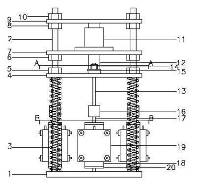 Tensile loading device for testing permeability of concrete chloride ions and application thereof