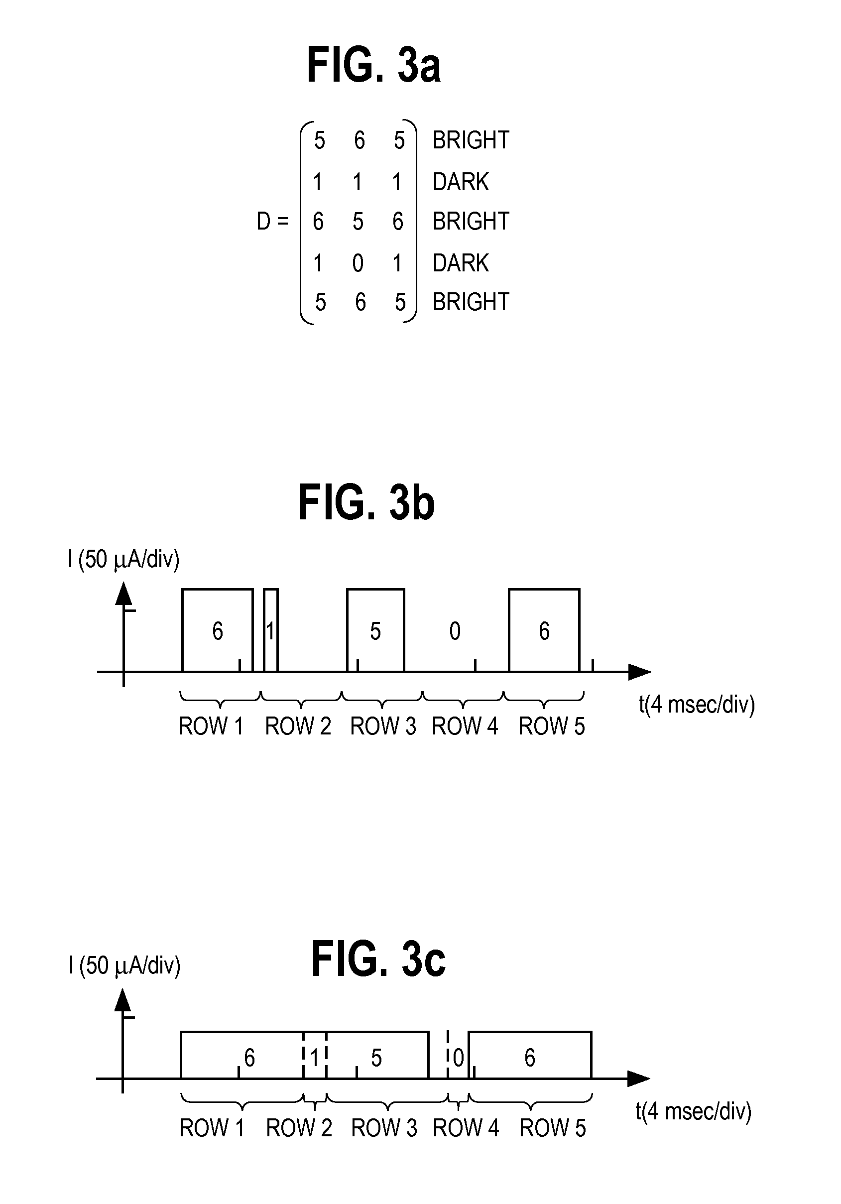 Method for driving matrix displays