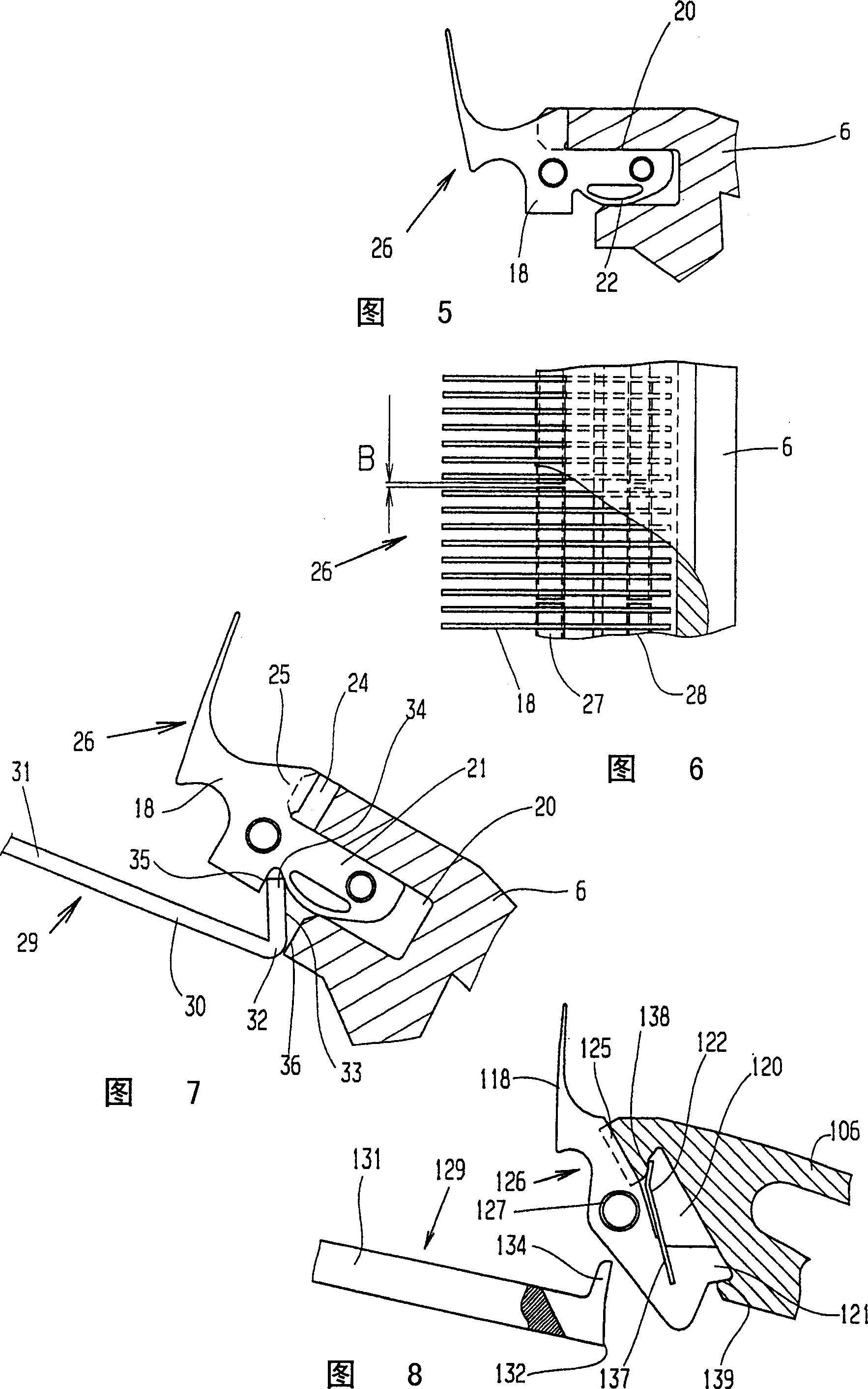 Device for fixing knitting parts on needle bar pad of warp knitting machine and auxiliary tool