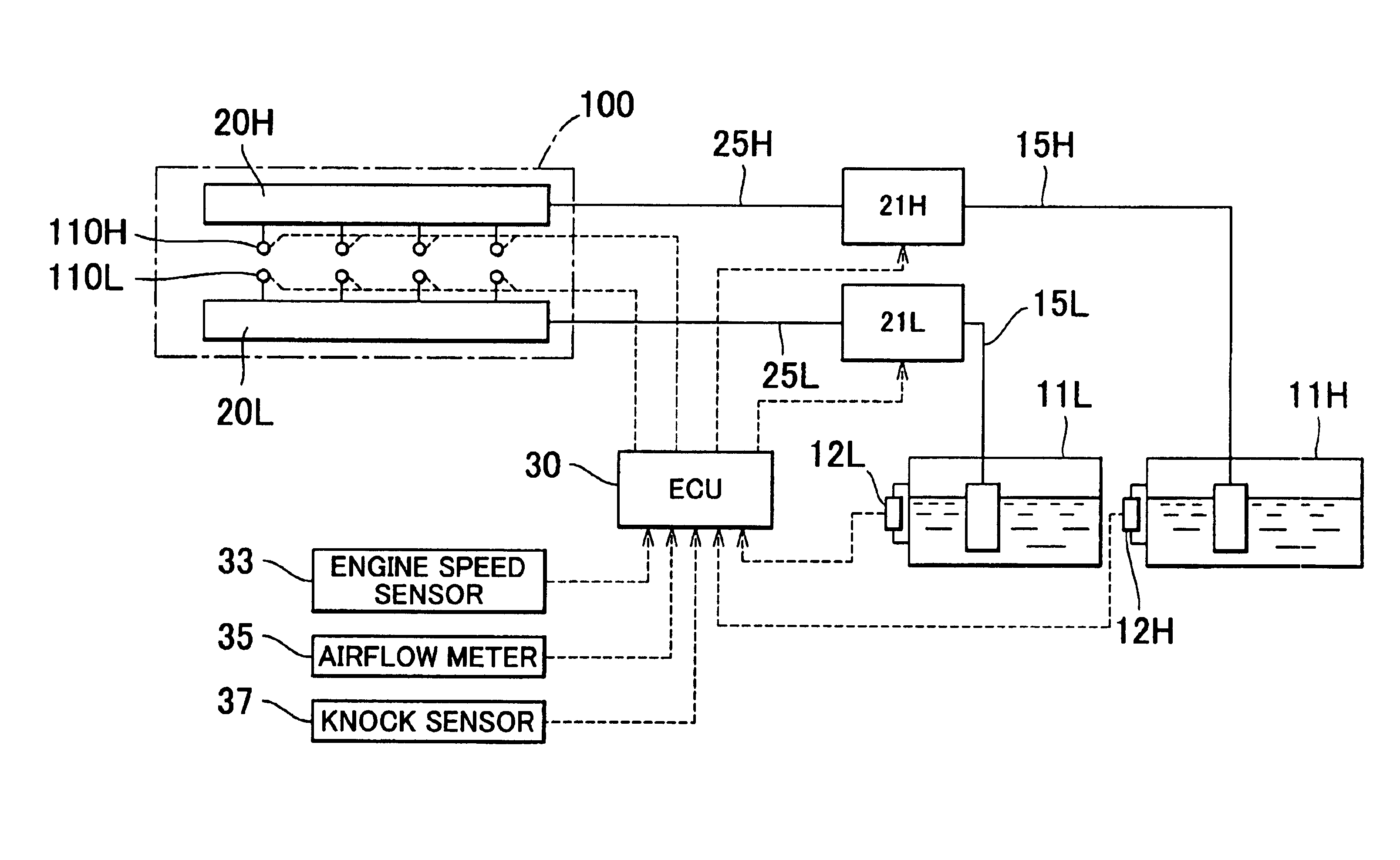 Knocking control system and method for internal combustion engine using multiple fuels