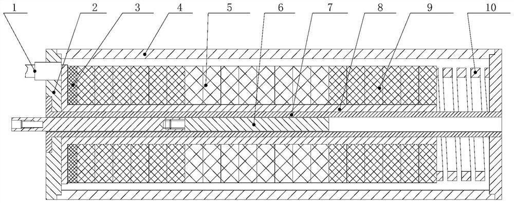 A super high temperature displacement sensor