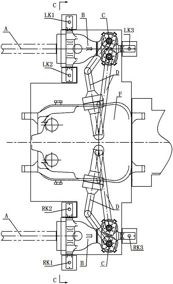 Floating valve bracket structure of steam turbine