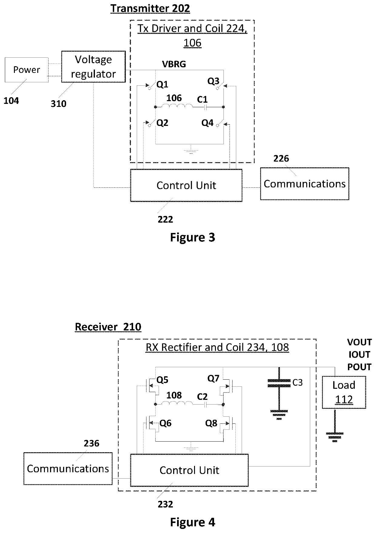 Wireless power maximum efficiency tracking by system control