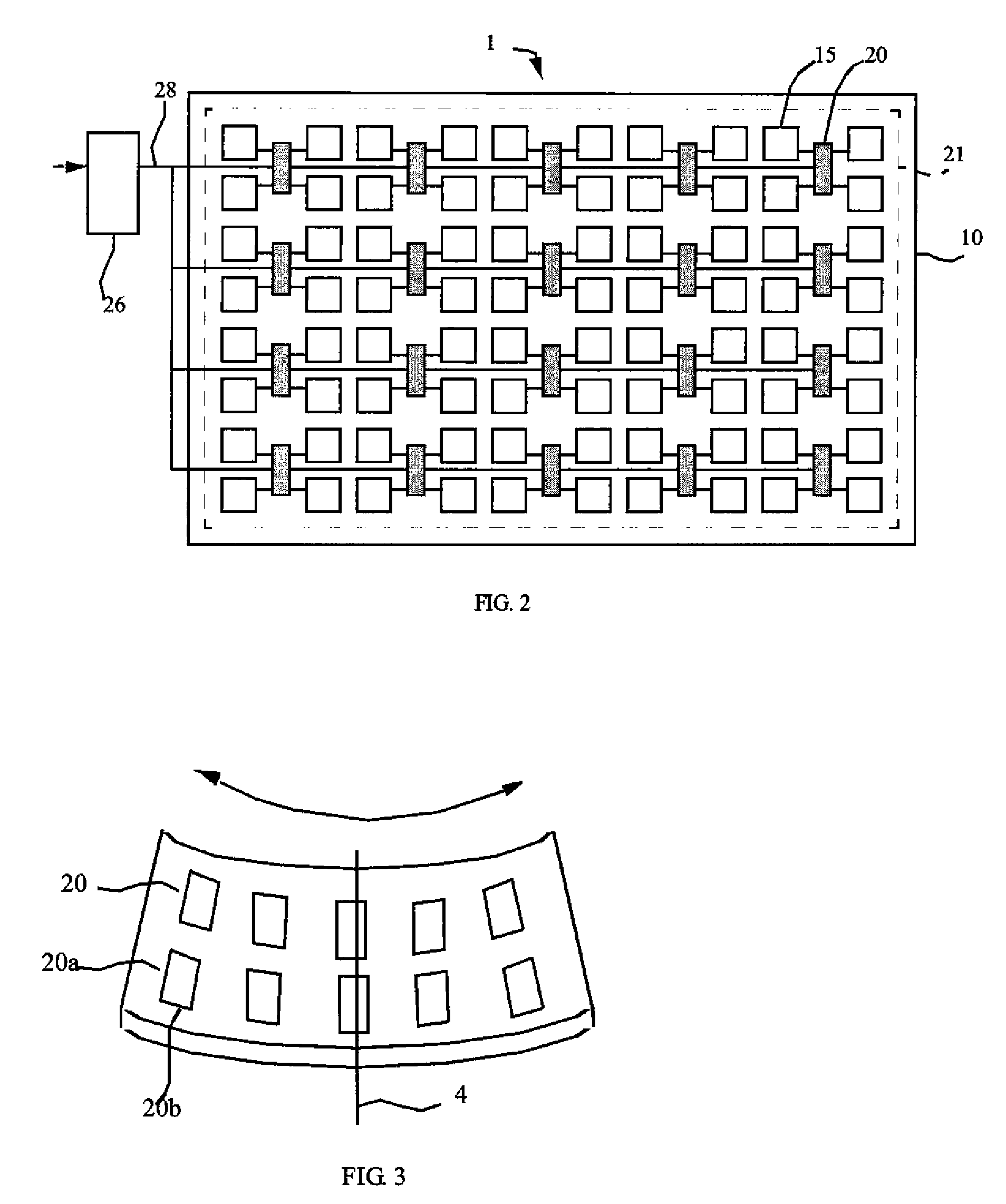 Flexible oled display with chiplets