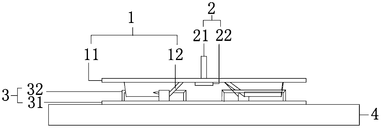 Suspension type top plate hanging structure