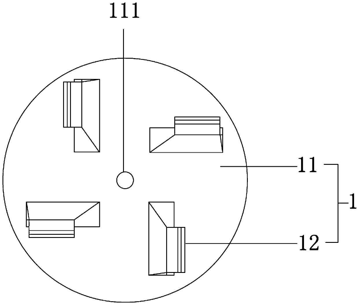 Suspension type top plate hanging structure