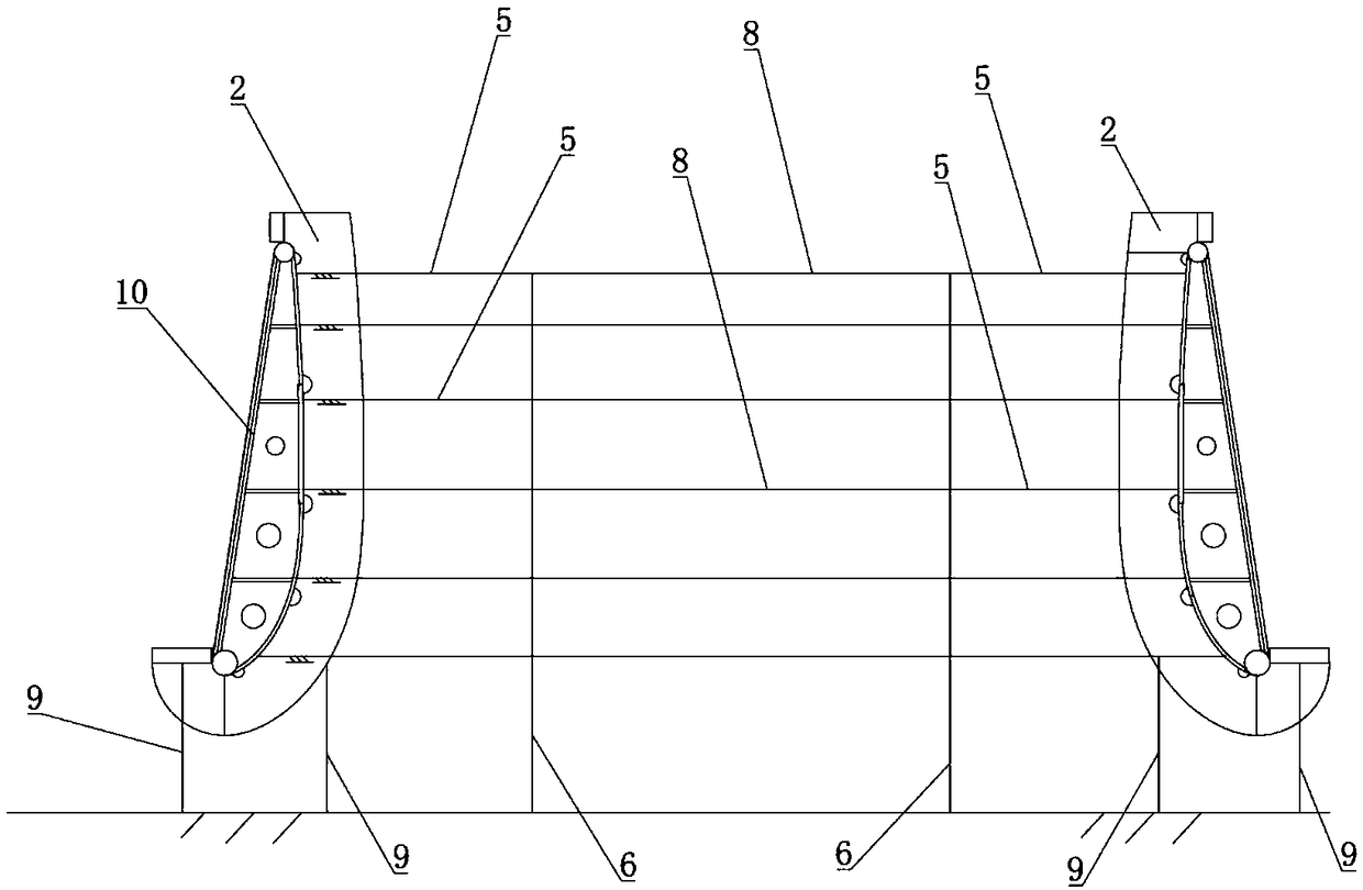 Jig frame for manufacturing flow guide pipes of ships