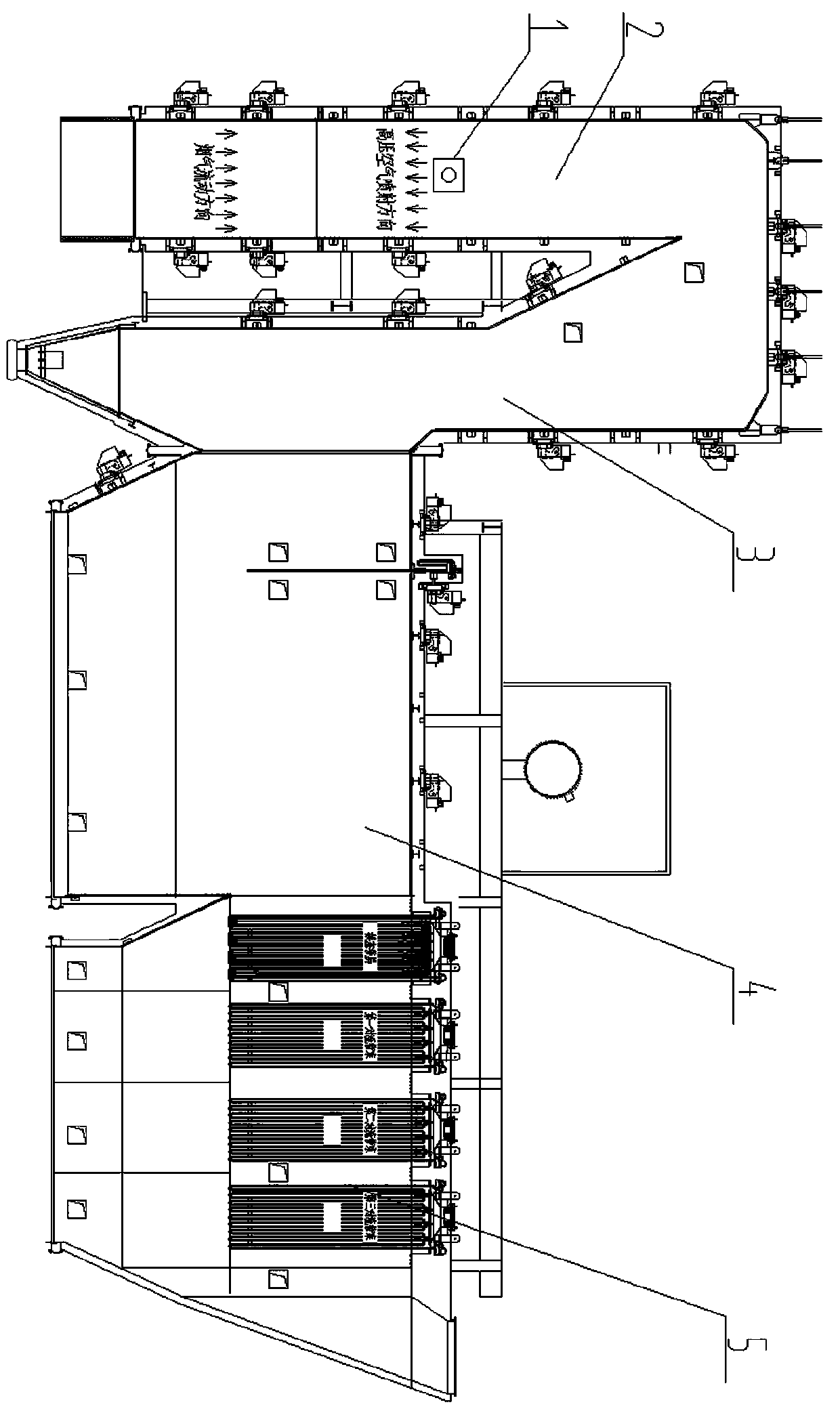 Air seal system to reduce dust accumulation and sticking on water wall of waste heat boiler of silver copper smelting furnace