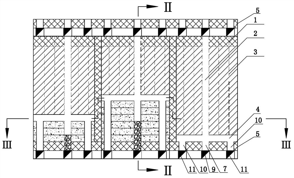 Zoned upward layering filling mining method for medium-thick steep dip extremely-broken ore body