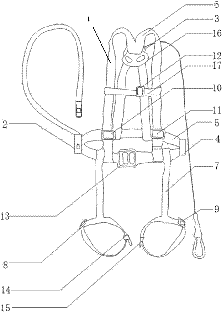 Anti-falling device for steel pipe pole operation of power transmission lines