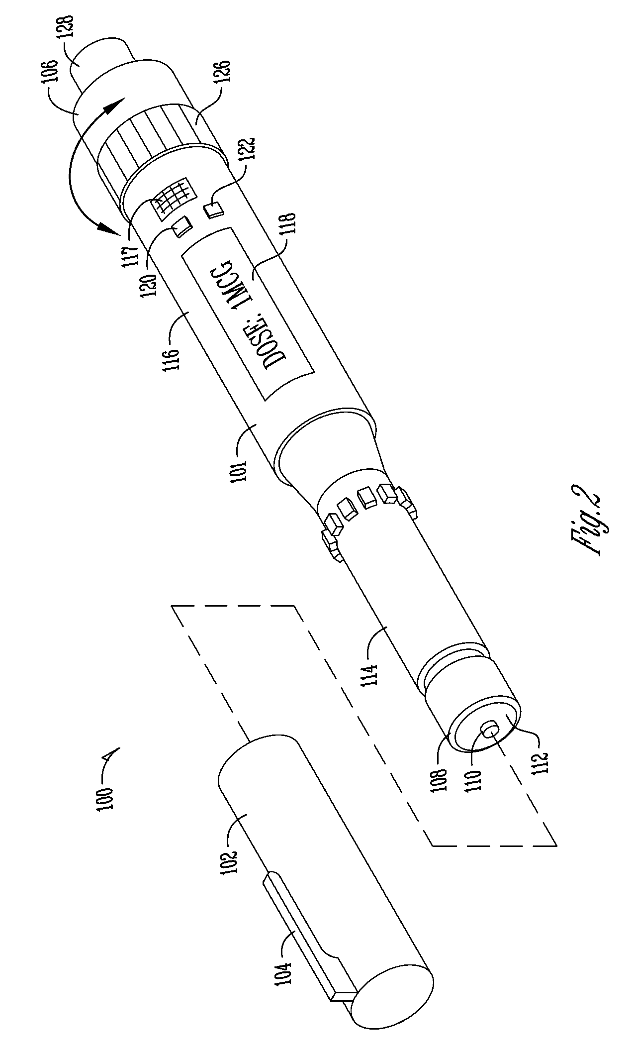 Self-contained medication injection system and method