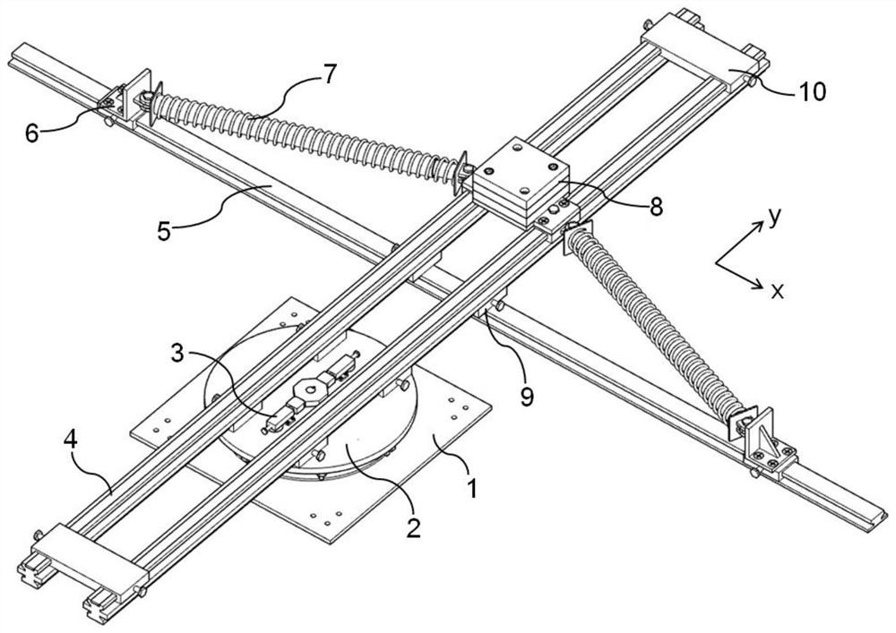 Two-dimensional eccentric rotation nonlinear energy sink device and vibration absorption and energy consumption method