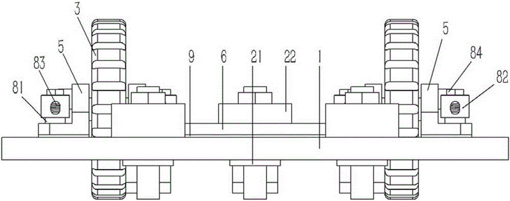 Damping chassis of meal delivery robot