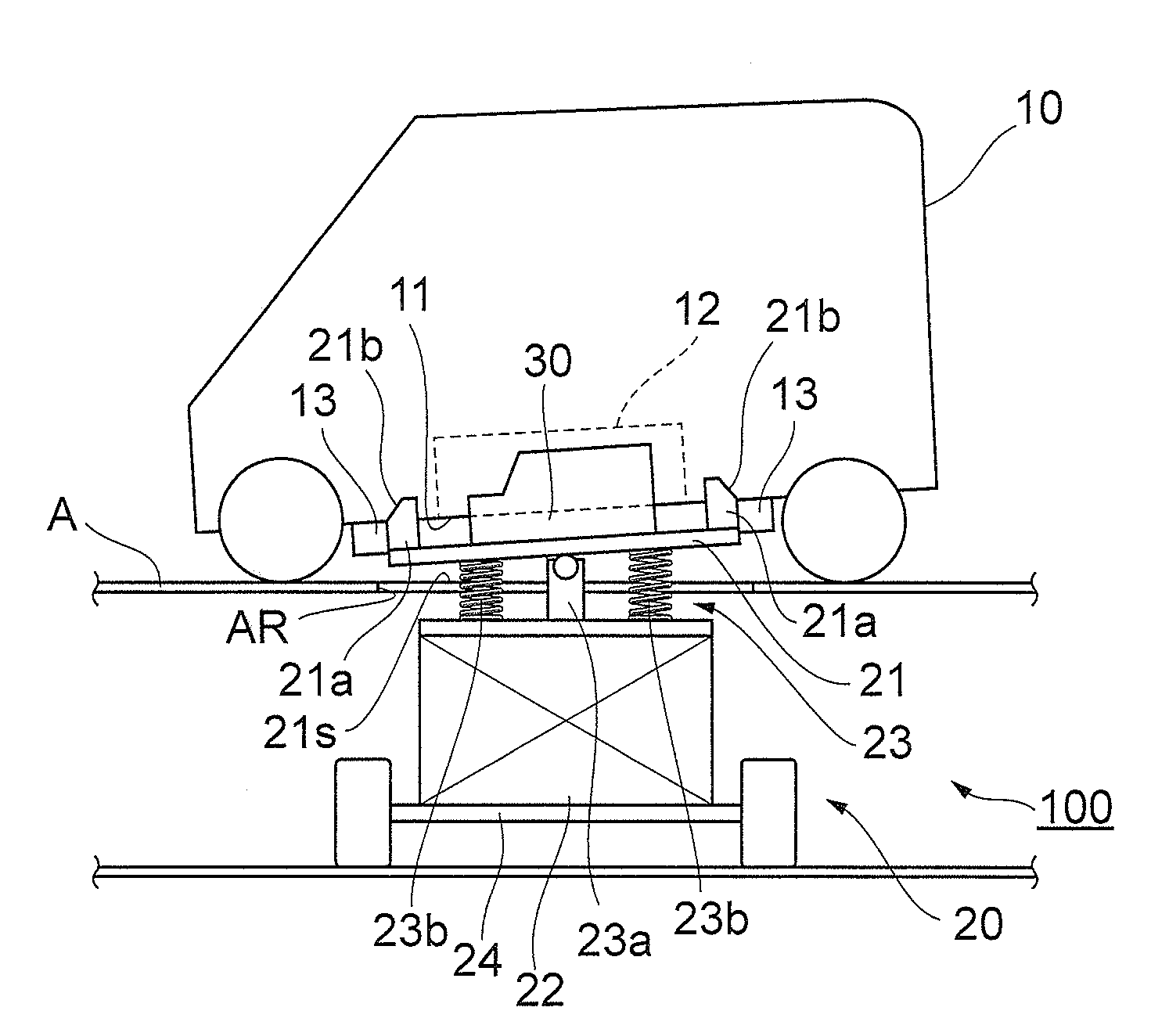 Battery unit mounting apparatus and battery unit mounting structure